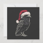 Christmas Raven Feiertagskarte (Vorderseite)