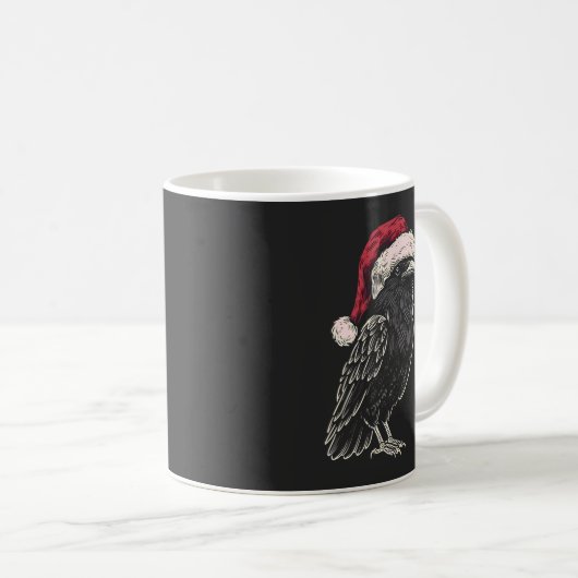 Christmas Raven Kaffeetasse (VorderseiteRechts)