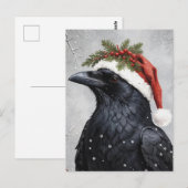 Christmas Raven Postkarte (Vorne/Hinten)