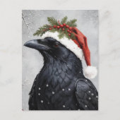 Christmas Raven Postkarte (Vorderseite)