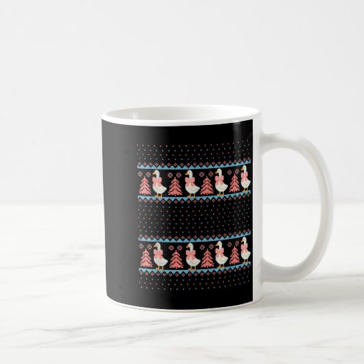 Christmas Rch Goose Ugly Sweater Pajama Xmas Tree  Kaffeetasse (Rechts)