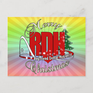 CHRISTMAS RDH Registered Dental Hygienic Feiertagspostkarte