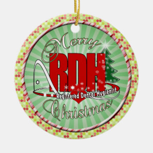 CHRISTMAS RDH Registered Dental Hygienic Keramik Ornament