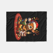 Christmas Reading Book Lovers Bookworm Coffee Rein Fleecedecke (Vorderseite (Horizontal))