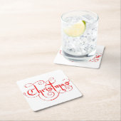 CHRISTMAS RECHTECKIGER PAPPUNTERSETZER (Vor Ort)