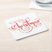 CHRISTMAS RECHTECKIGER PAPPUNTERSETZER (angewinkelt)