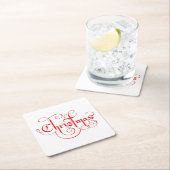 CHRISTMAS RECHTECKIGER PAPPUNTERSETZER (Vor Ort)