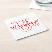 CHRISTMAS RECHTECKIGER PAPPUNTERSETZER (angewinkelt)