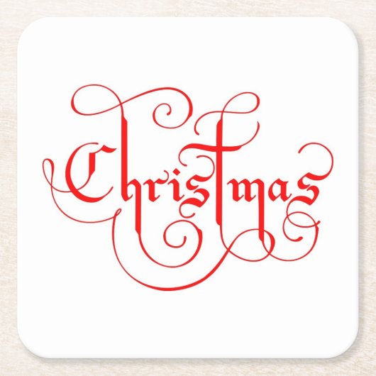 CHRISTMAS RECHTECKIGER PAPPUNTERSETZER (Vorderseite)
