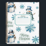 Christmas Recipe Snowman Notizblock<br><div class="desc">Weihnachts Recipe Snowman Notebook</div>