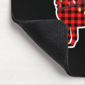 Christmas Red And Black Buffalo Plaid German Sheph Mousepad (Ecke)