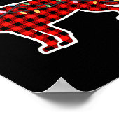 Christmas Red And Black Buffalo Plaid German Sheph Poster (Ecke)