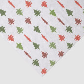 Christmas Red and Green Xmas Trees Seidenpapier (Detail)