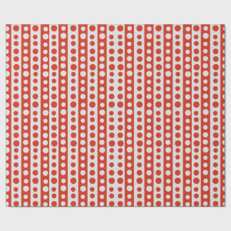 Christmas Red and White Polka Dots Geschenkpapier