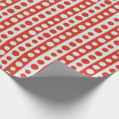 Christmas Red and White Polka Dots Geschenkpapier (Ecke)
