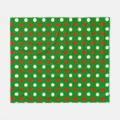 Christmas - Red and White Polka Dots Pattern   Fleecedecke (Vorderseite (Horizontal))