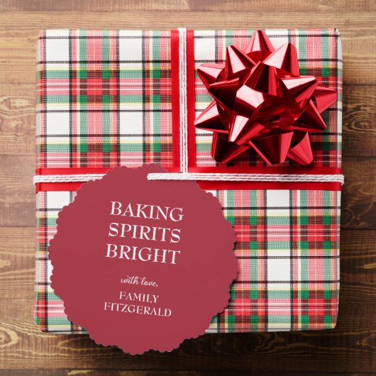 Christmas Red Baking Spirits Ornament Karte (Insitu (Geschenk))