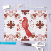 Christmas Red Bird Nordic Seidenpapier (Handwerk)