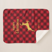Christmas Red Black Buffalo Kariert Deh Sherpadecke (Vorderseite (Horizontal))