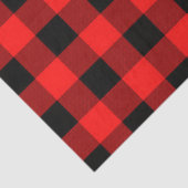 Christmas Red Black Buffalo Karo Kariert Seidenpapier (Ausschnitt)