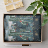 Christmas Red Blue Green Cactus Floral Seidenpapier (Geschenk)