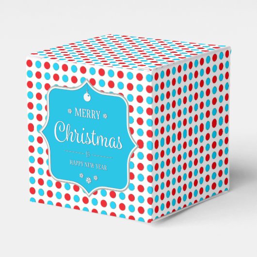 Christmas Red-Blue Polka Dots Fvor Box Geschenkschachtel (Vorderseite)
