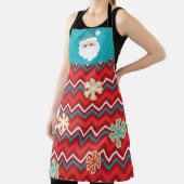 CHRISTMAS RED BLUE WHITE STRIPES & SANTA SCHÜRZE (InSitu)