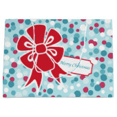 Christmas Red Bow Geschenktasche Große Geschenktüte (Vorderseite)