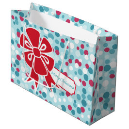 Christmas Red Bow Geschenktasche Große Geschenktüte