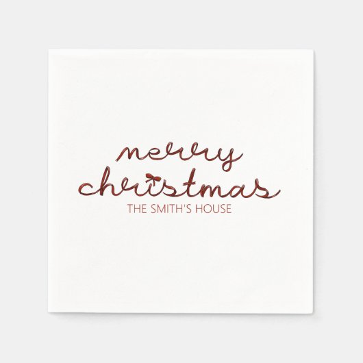 Christmas Red Bow Serviette (Vorderseite)