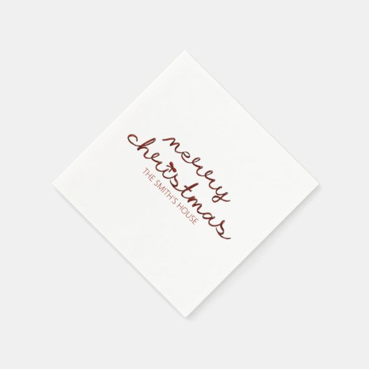 Christmas Red Bow Serviette (Ecke)