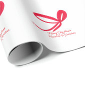 Christmas Red Bows Hand Drawn Geschenkpapier (Rolleneckpunkt)