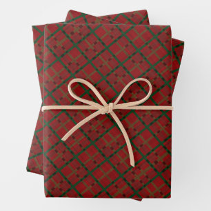 Christmas Red Buffalo Kariert Geschenkpapier Set