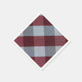 Christmas Red Buffalo Kariertes Muster Serviette (Ecke)