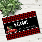 Christmas Red Buffalo Plaid | Rustic Holiday Fußmatte
