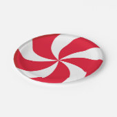 CHRISTMAS RED CANDY PAPPTELLER (Schrägansicht)