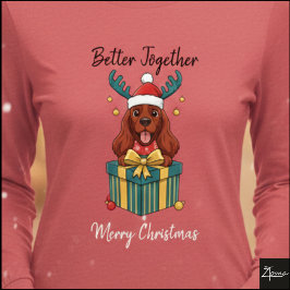 Christmas Red Cocker Spaniel Gift Graphic Tri-Blend Shirt