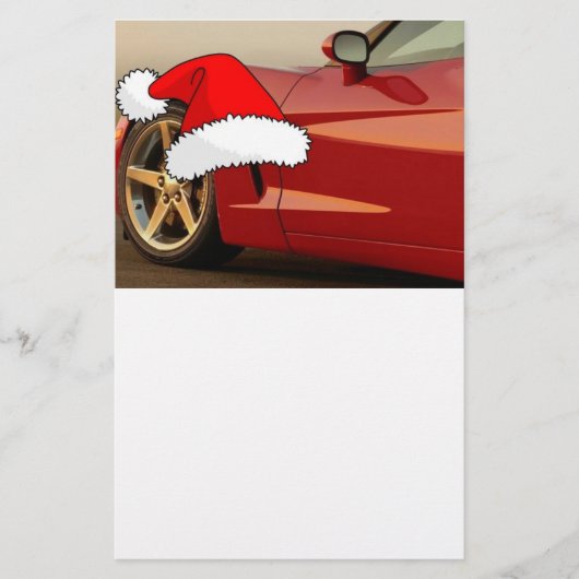 Christmas Red Corvette Briefpapier (Vorderseite)