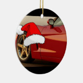 Christmas Red Corvette Keramikornament (Rechts)