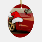 Christmas Red Corvette Keramikornament (Rechts)