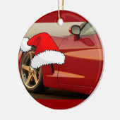 Christmas Red Corvette Keramikornament (Links)