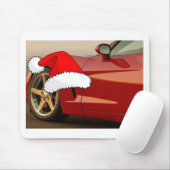 Christmas Red Corvette Mousepad (Mit Mouse)