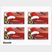 Christmas Red Corvette Rechteckiger Aufkleber (Blatt)