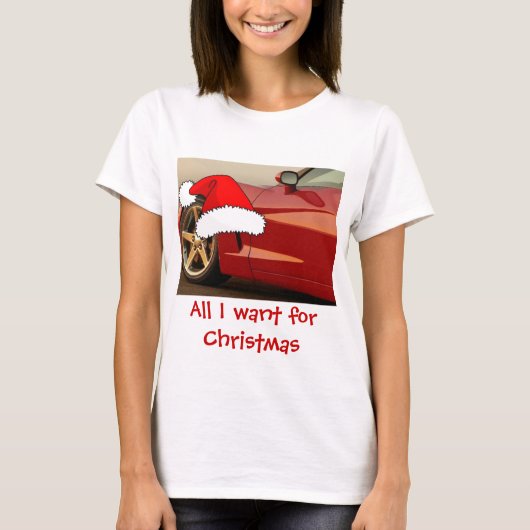 Christmas Red Corvette T-Shirt (Vorderseite)