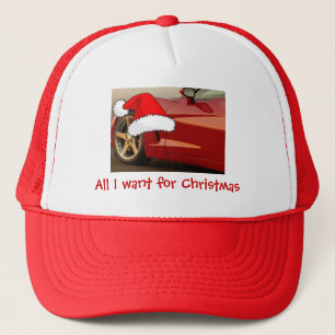 Christmas Red Corvette Truckerkappe