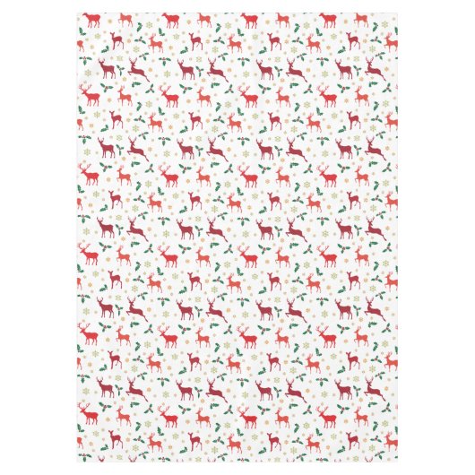 Christmas Red Deers Tablecloth Tischdecke (Vorderseite)