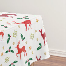 Christmas Red Deers Tablecloth