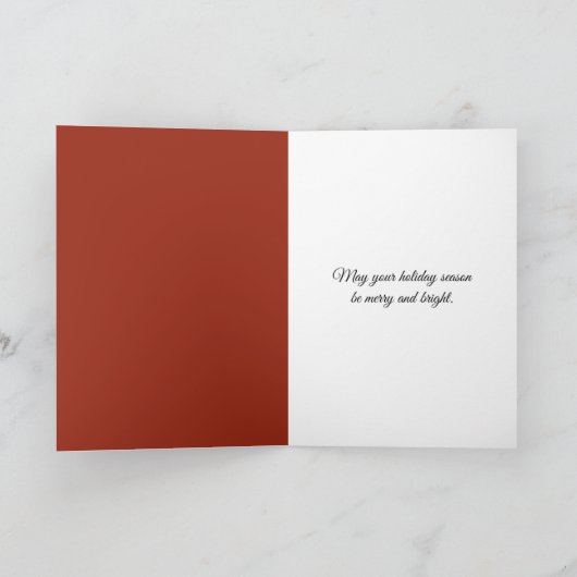 Christmas Red Farm Tractor With Glowing Wreath Karte (Innenseite)