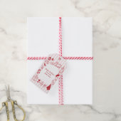 Christmas Red Festive Cute Hand Drawn Doodles Geschenkanhänger (Mit Garn)