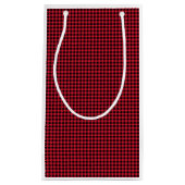 Christmas Red Gingham Karo Pattern Classic Kleine Geschenktüte (Vorderseite)
